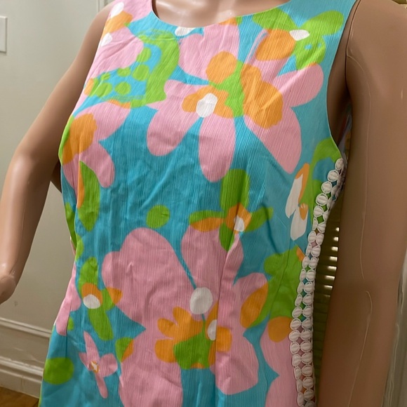 Lilly Pulitzer Floral Sleeveless Dress in Blue and Pink - Picture 6 of 15